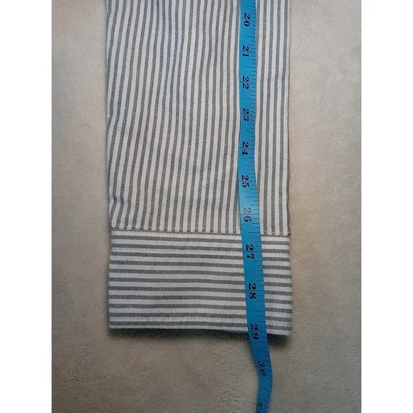 NWT Everlane Gray & White Oxford Shirt Dress Belted Organic Cotton Size XS - Picture 13 of 16